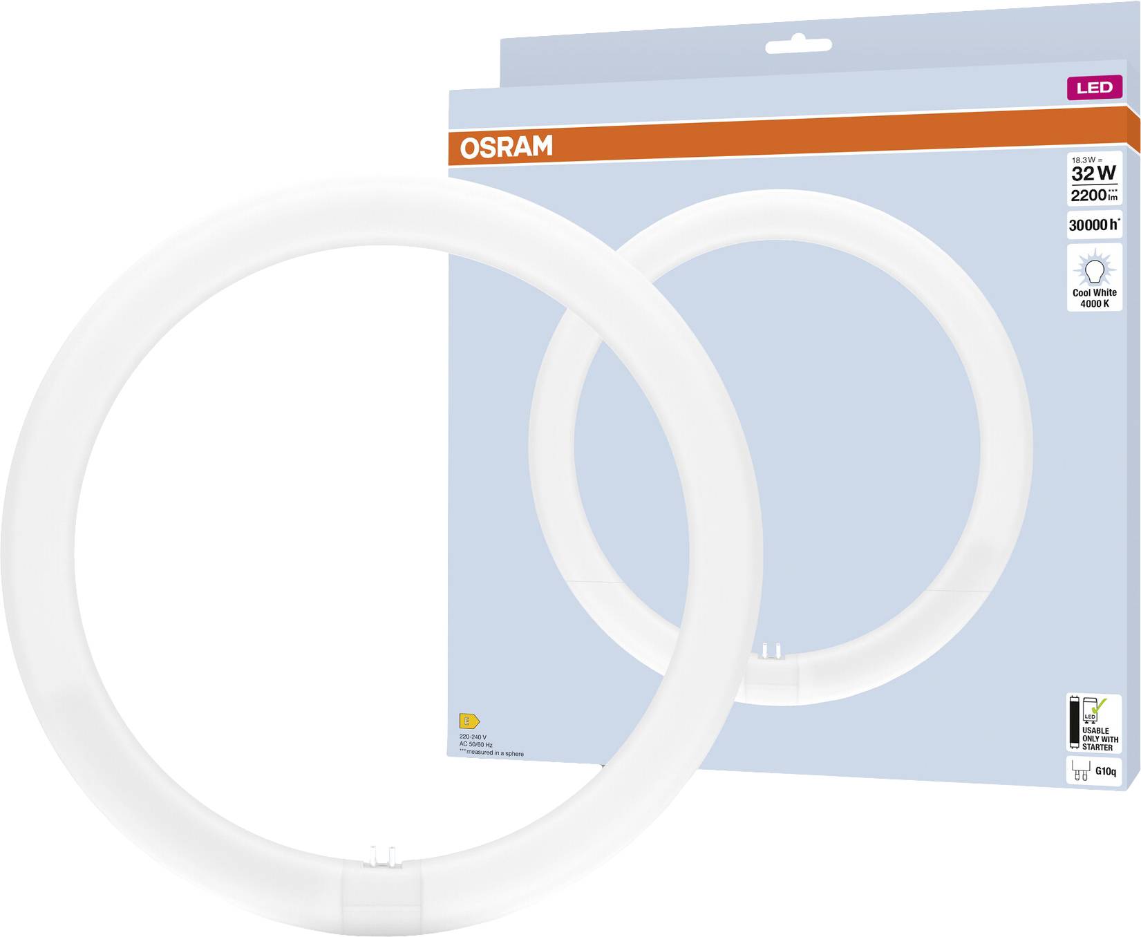 OSRAM HOMELIGHTING LED-Röhre EEK: E (A - G) G10q Ringform 18.3W = 32W Neutralweiß (Ø x L) 300mm x 300mm 1St.