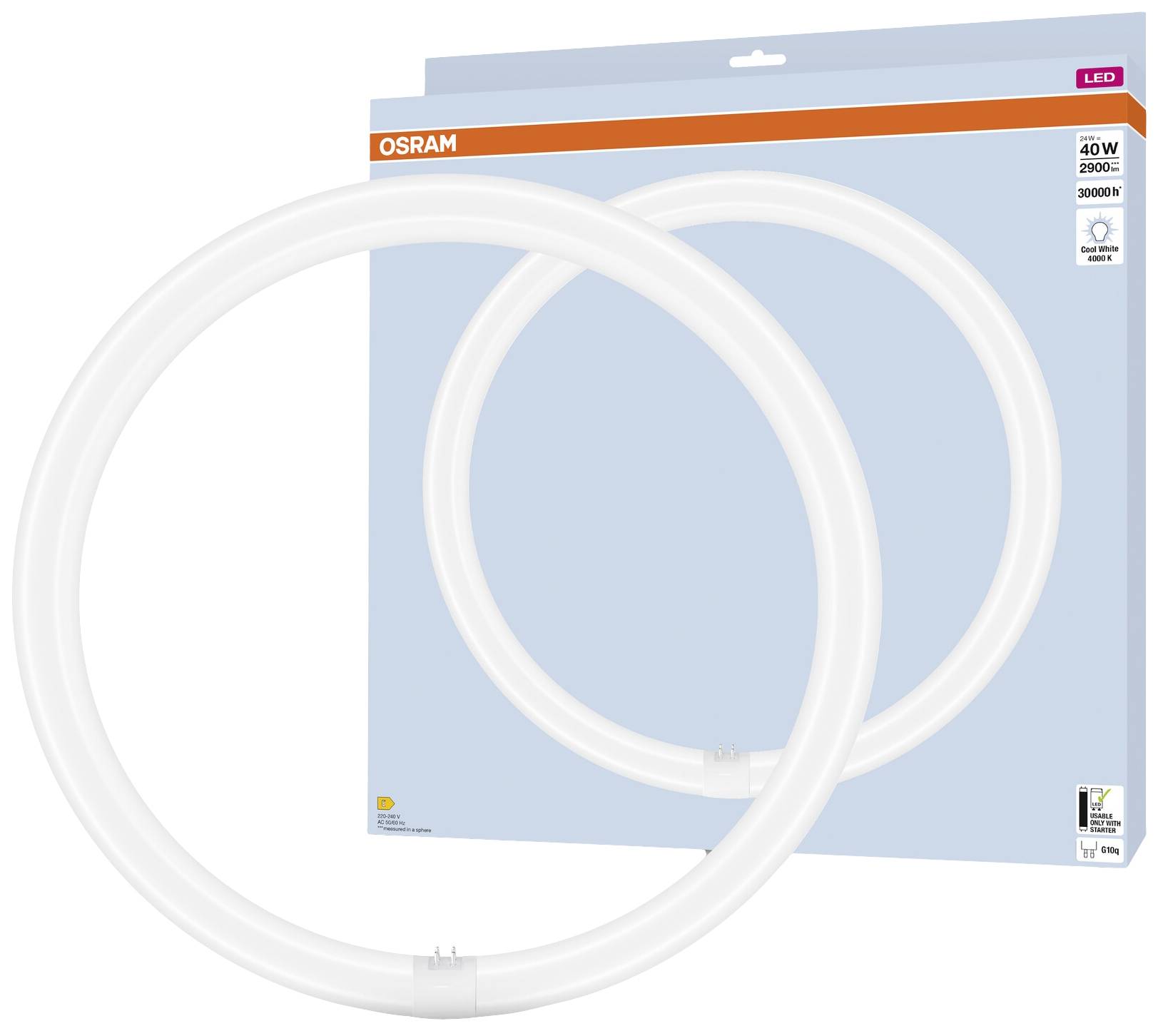 OSRAM HOMELIGHTING LED-Röhre EEK: E (A - G) G10q Ringform 24W = 40W Neutralweiß (Ø x L) 400mm x 400mm 1St.