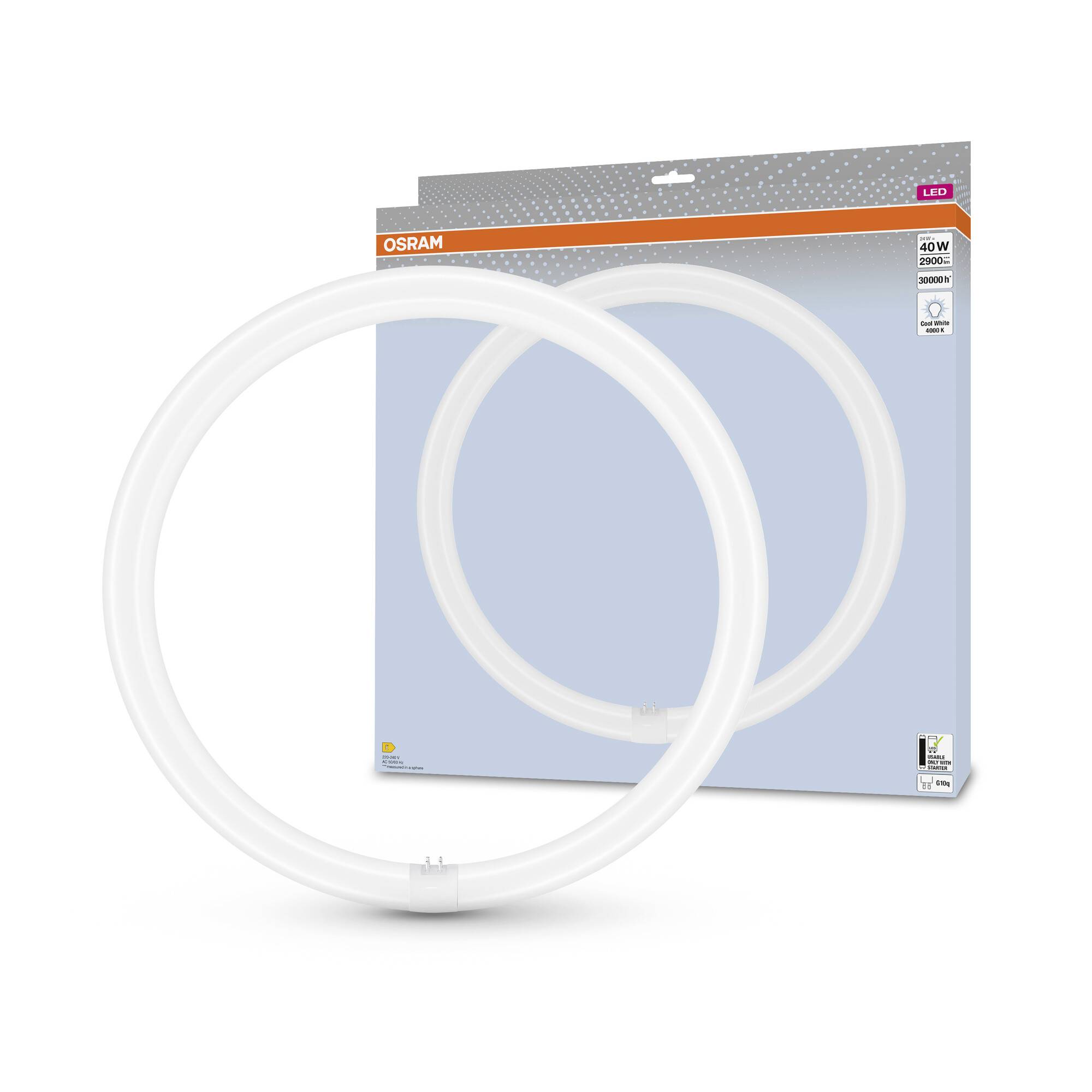 OSRAM HOMELIGHTING LED-Röhre EEK: E (A - G) G10q Ringform 24W = 40W Neutralweiß (Ø x L) 400mm x 400mm 1St.