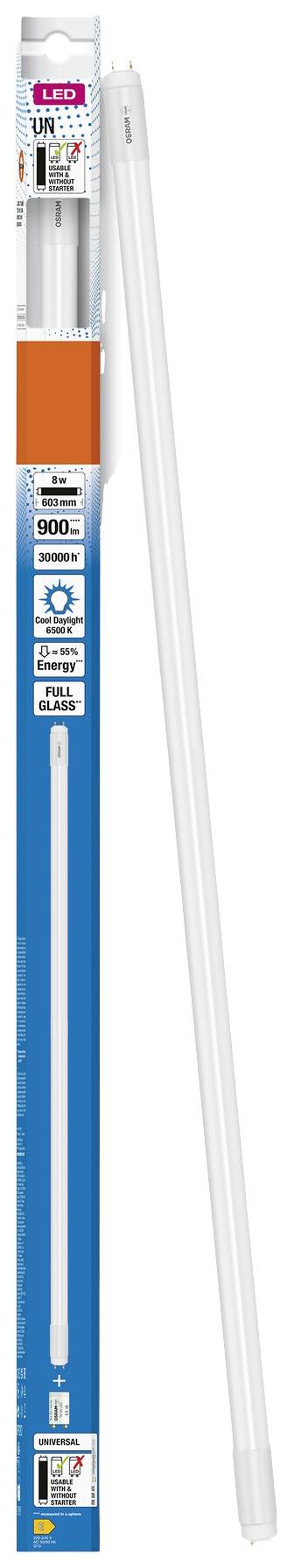 OSRAM HOMELIGHTING LED-Röhre EEK: E (A - G) G13 Röhrenform 8W = 18W Kaltweiß (Ø x L) 27.80mm x 603mm 1St.
