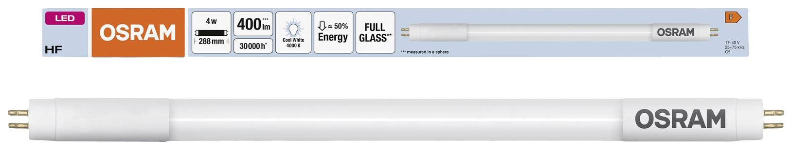 OSRAM HOMELIGHTING LED-Röhre EEK: F (A - G) G5 Röhrenform 4W = 8W Neutralweiß (Ø x L) 18.50mm x 288mm 1St.