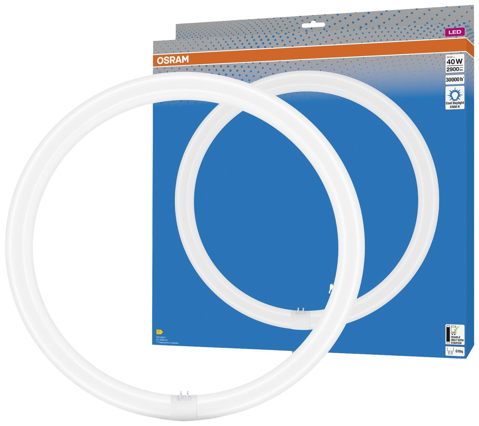 OSRAM HOMELIGHTING LED-Röhre EEK: E (A - G) G10q Ringform 24W = 40W Kaltweiß (Ø x L) 400mm x 400mm 1St.