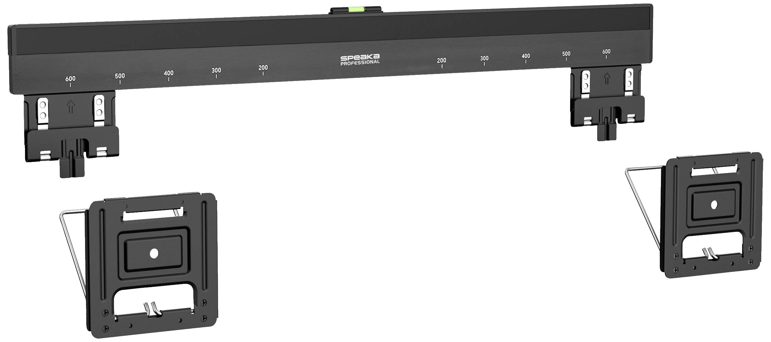 Montagehalterung für Fernseher, flach, mit einstellbarem Abstand, leicht und stabil. Geeignet für verschiedene Bildschirmgrößen.