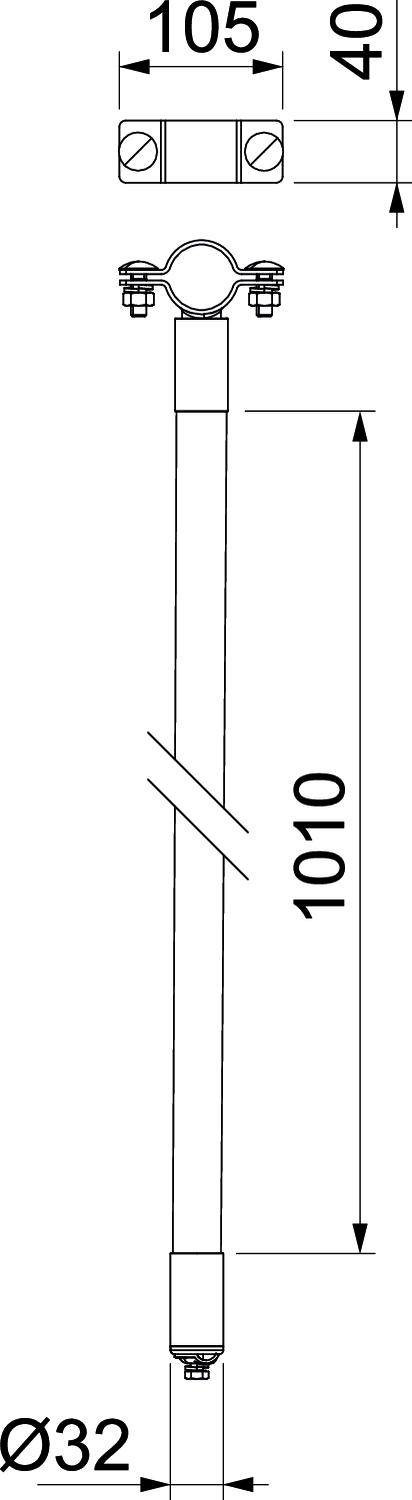 OBO Bettermann 5408949 isFang TS-S 1000 Träger 2St.