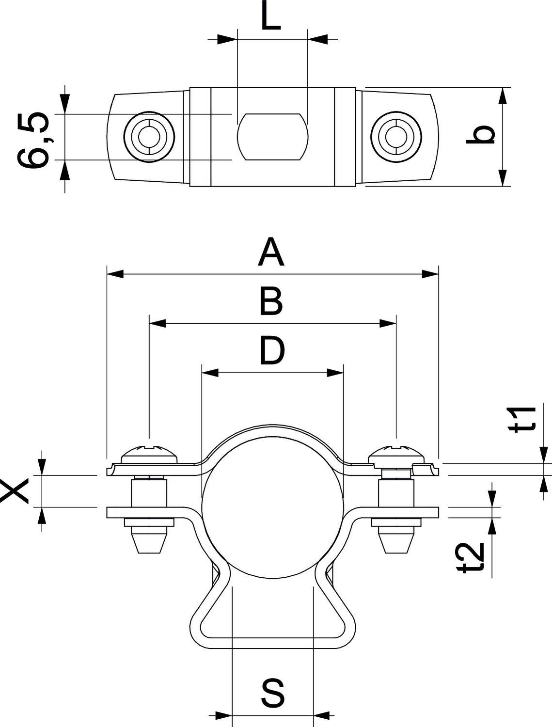 OBO Bettermann 1362914 Abstandschelle 25St.