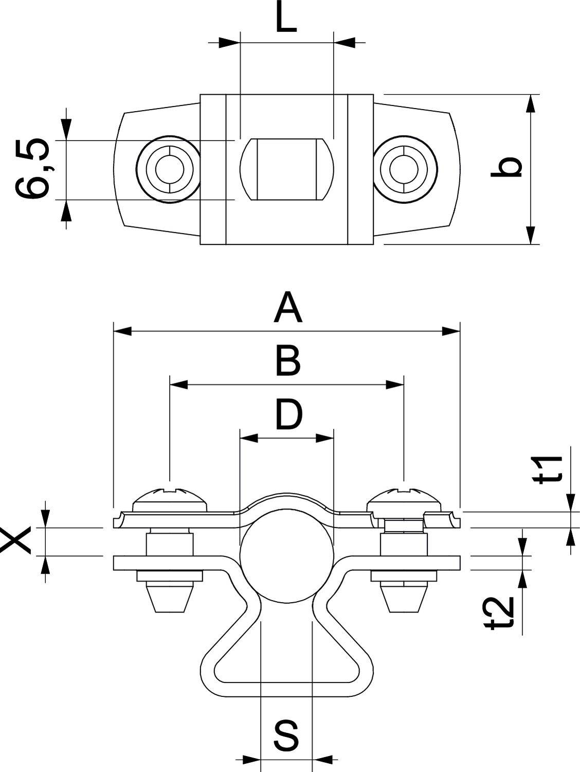 OBO Bettermann 1362804 Abstandschelle 25St.