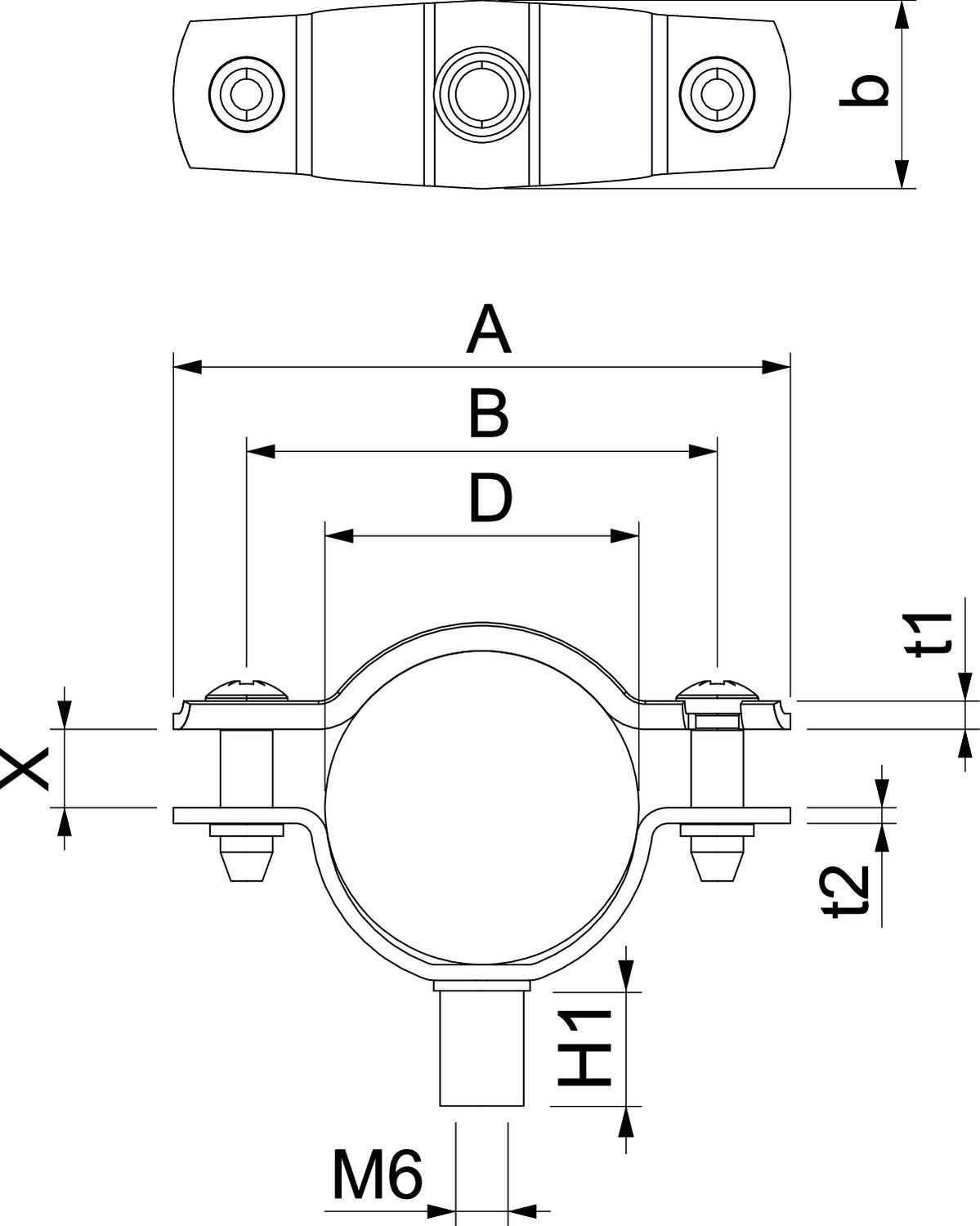 OBO Bettermann 1362640 Abstandschelle 20St.