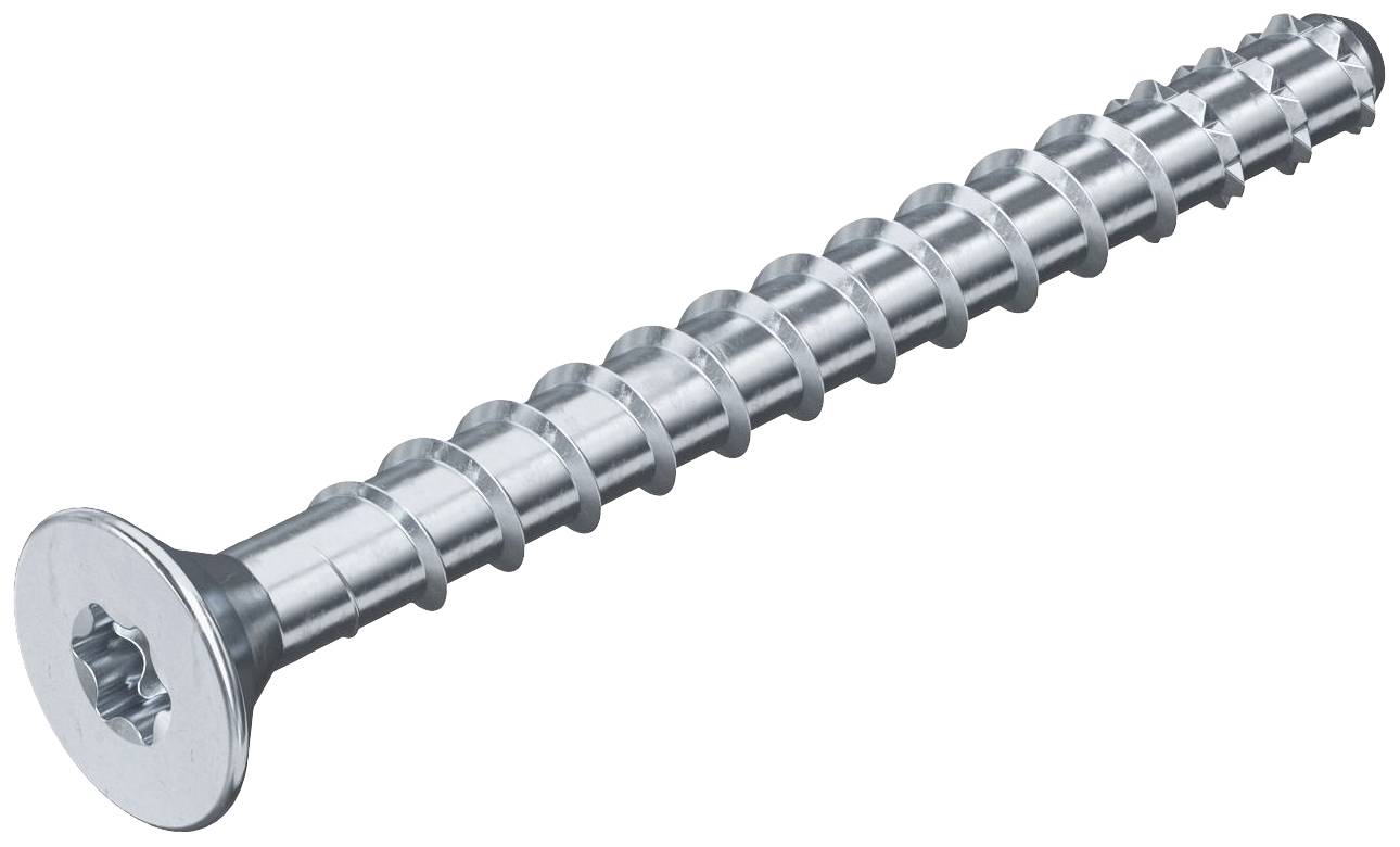 Metallschraube mit Kreuzschlitz, korrosionsbeständig, für Holzarbeiten geeignet.