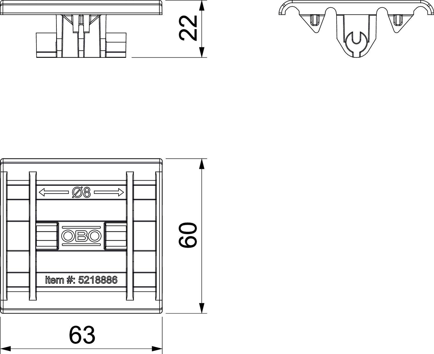 OBO Bettermann 5218886 Adapter 50St.