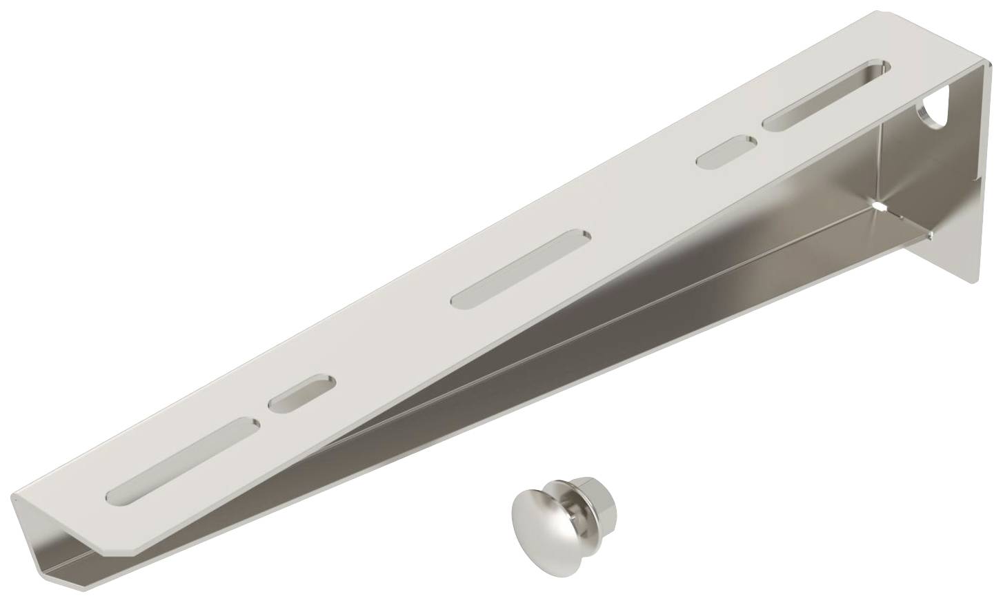 Metallwinkelhalter mit Schraube, silberfarben, zur Montage an der Wand. Geeignet für Befestigungsprojekte oder Regalsysteme.
