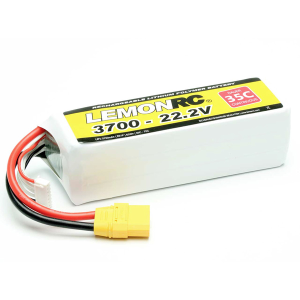 LemonRC Modellbau-Akkupack (LiPo) 22.2 V 3700 mAh Zellen-Zahl: 6 35 C Softcase XT90