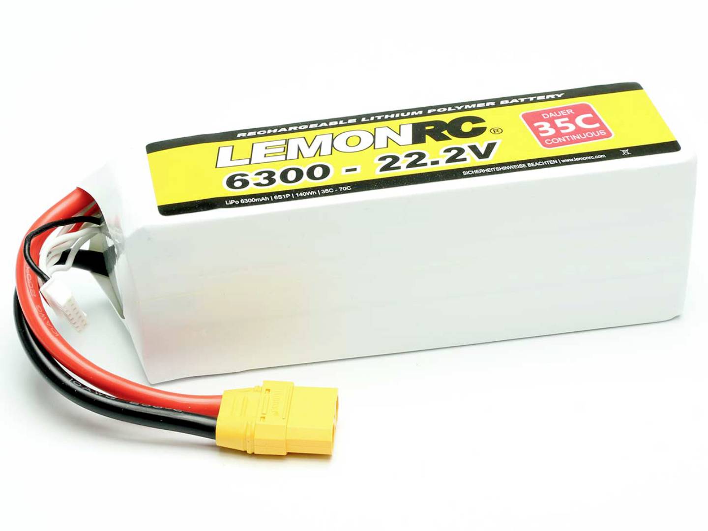 LemonRC Modellbau-Akkupack (LiPo) 22.2V 6300 mAh Zellen-Zahl: 6 35 C Softcase XT90