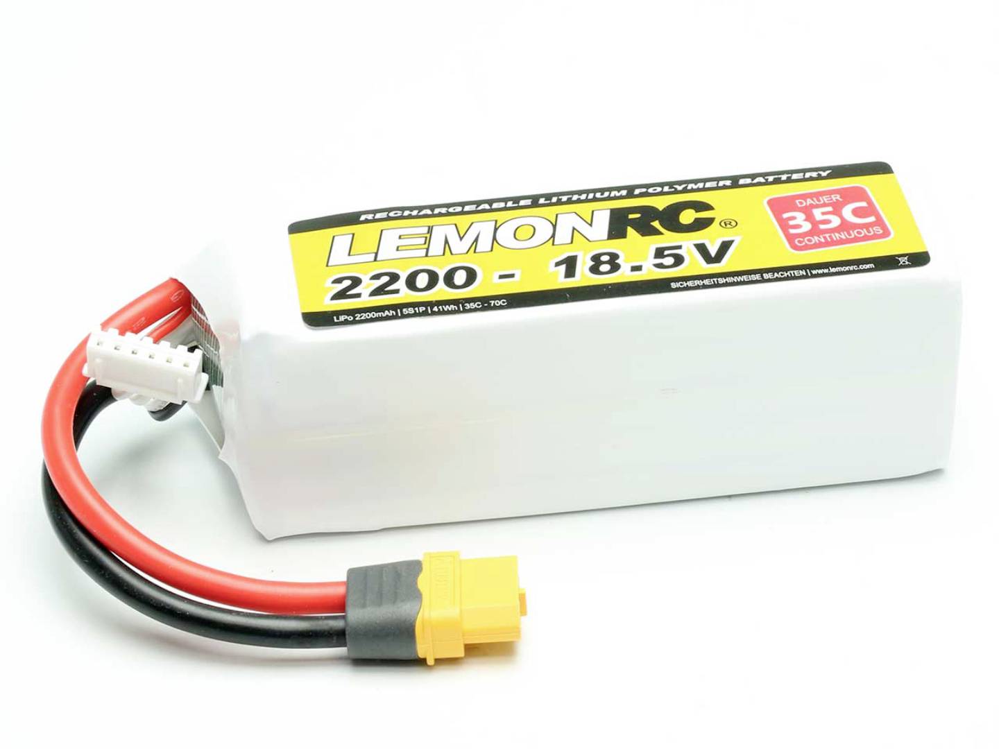LemonRC Modellbau-Akkupack (LiPo) 18.5V 2200 mAh Zellen-Zahl: 5 35 C Softcase XT60