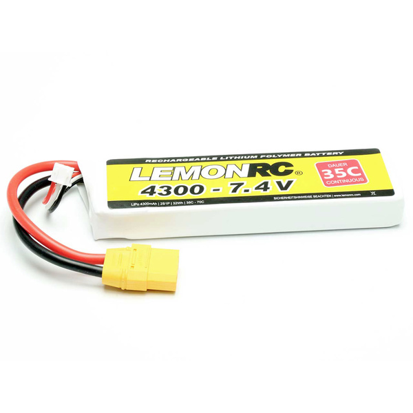 LemonRC Modellbau-Akkupack (LiPo) 7.4V 4300 mAh Zellen-Zahl: 2 35 C Softcase XT90