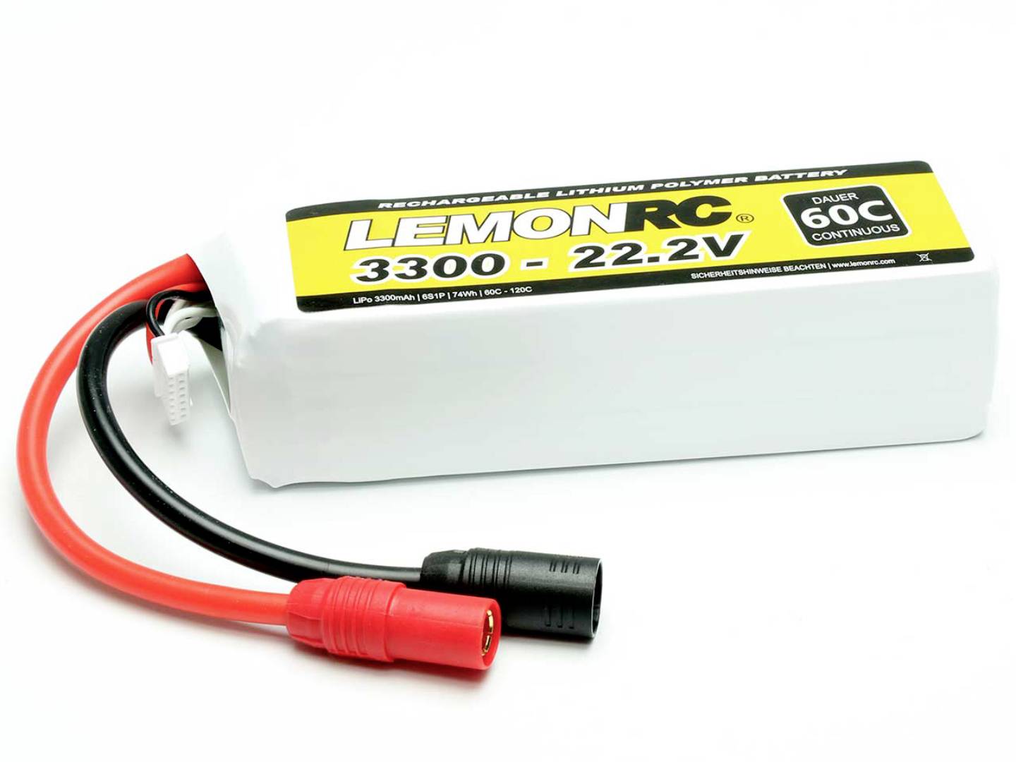 LemonRC Modellbau-Akkupack (LiPo) 22.2V 3300 mAh Zellen-Zahl: 6 60 C Softcase AS150