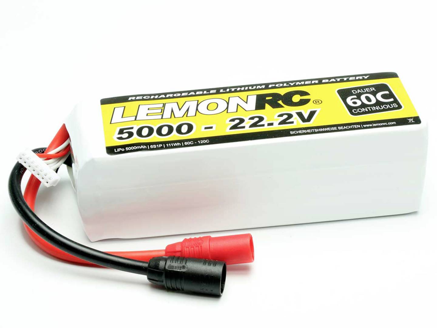 LemonRC Modellbau-Akkupack (LiPo) 22.2V 5000 mAh Zellen-Zahl: 6 60 C Softcase AS150
