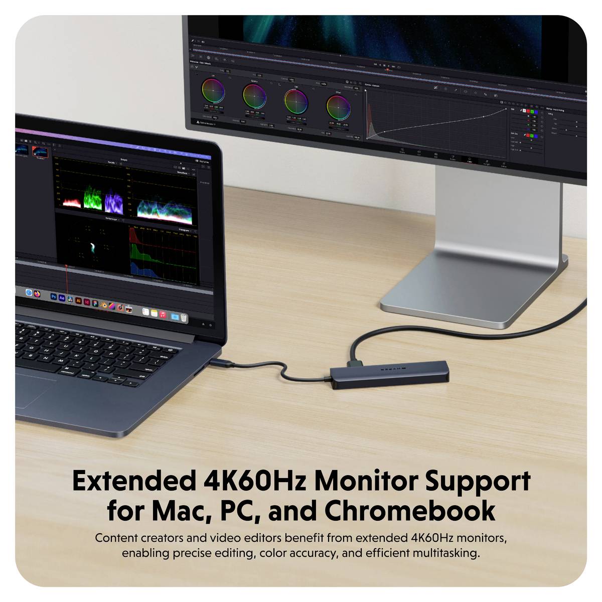 HYPER USB-C® Dockingstation HyperDrive EcoSmart Gen.2 Hub Passend für Marke Dockingstations: Universal USB-C® Power Delivery