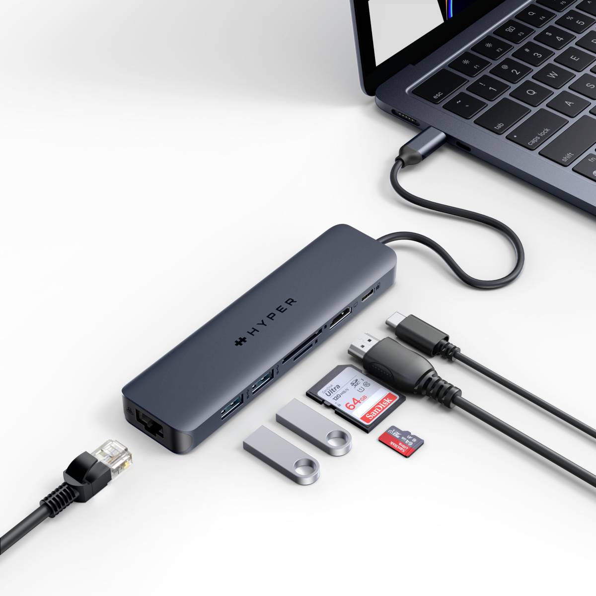 HYPER USB-C® Dockingstation HyperDrive EcoSmart Gen.2 Hub Passend für Marke Dockingstations: Universal USB-C® Power Delivery