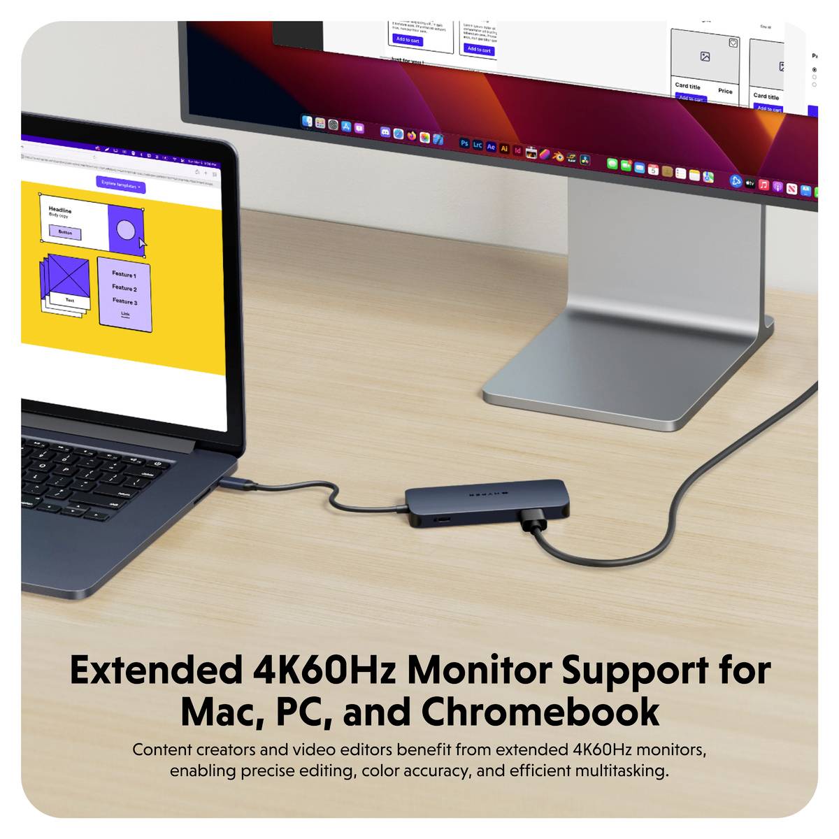 HYPER USB-C® Dockingstation HyperDrive EcoSmart Gen.2 Hub Passend für Marke Dockingstations: Universal