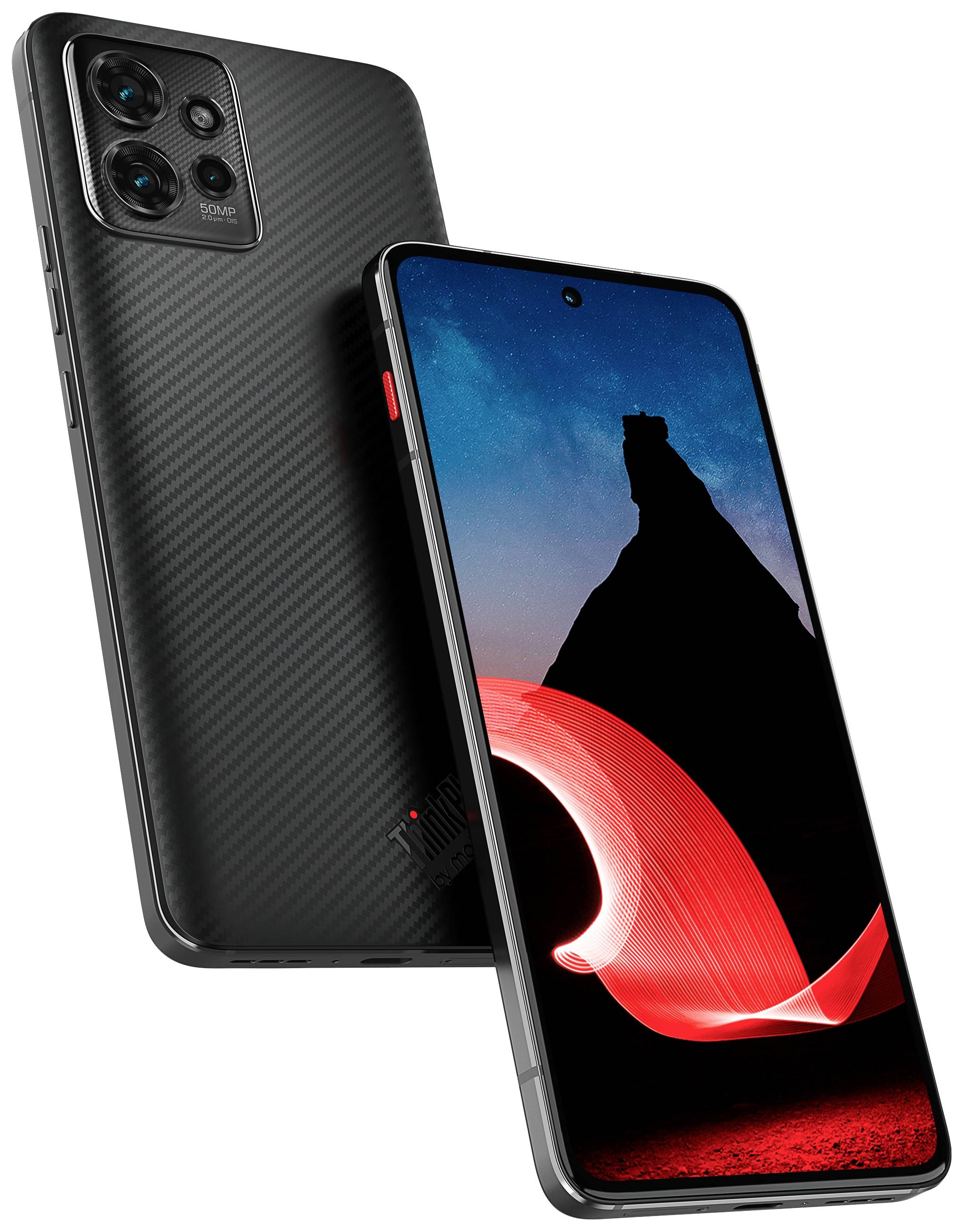 Motorola ThinkPhone 5G Smartphone 256 GB 16.6 cm (6.55 Zoll) Carbon, Schwarz Android™ 13 Dual-SIM
