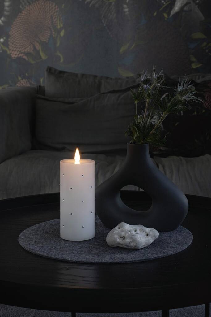 Konstsmide 1839-100 LED-Echtwachskerze Warmweiß Warmweiß (Ø x H) 75mm x 168mm Timer, mit Schalter