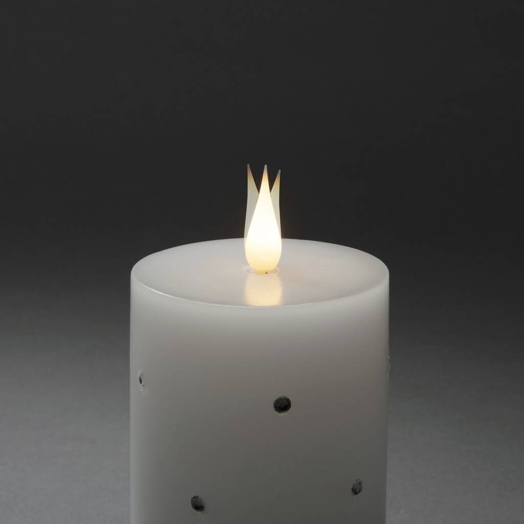 Konstsmide 1839-100 LED-Echtwachskerze Warmweiß Warmweiß (Ø x H) 75mm x 168mm Timer, mit Schalter
