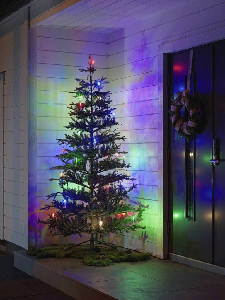Konstsmide LED Weihnachtsbaum-Beleuchtung 4,5V Lichterkette Mehrfarbig