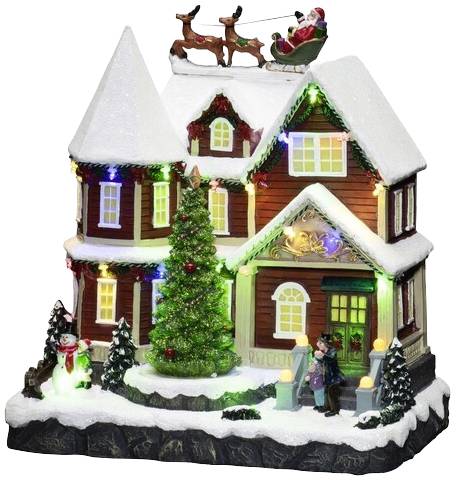 Konstsmide 4255-000 Haus, Baum Mehrfarbig LED Bunt mit Schalter, mit Musik