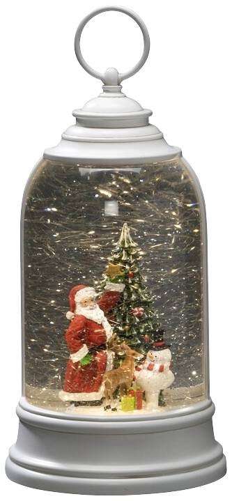 Konstsmide 4291-200 LED-Laterne Weihnachtsmann und Schneemann Warmweiß LED Weiß mit Wasser gefüllt