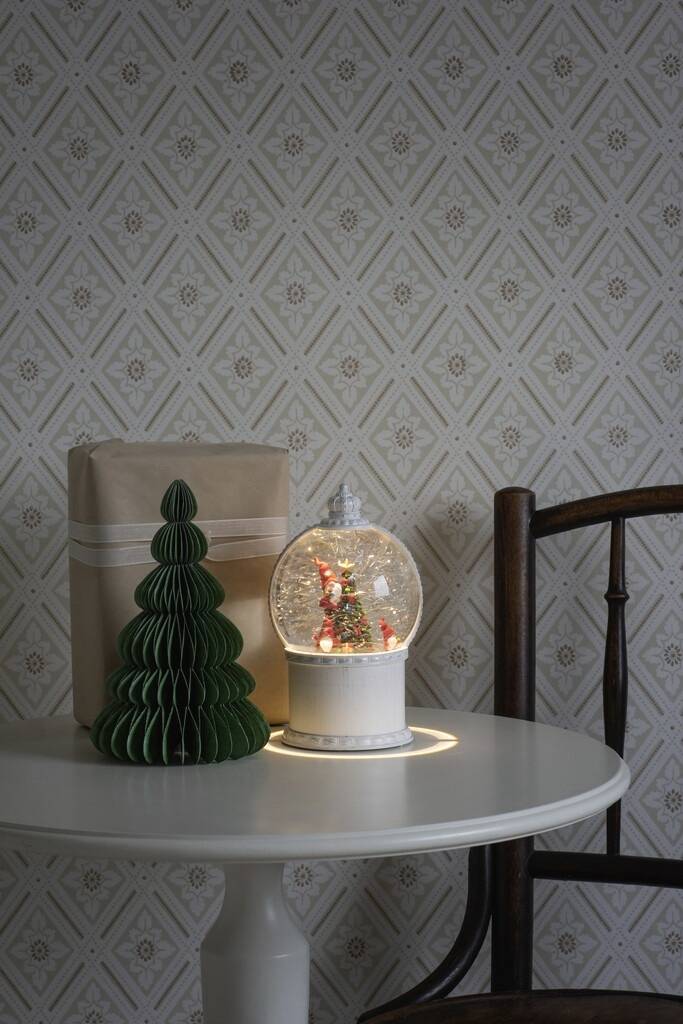 Konstsmide 4300-200 LED-Laterne Weihnachtsmann Warmweiß LED Weiß mit Wasser gefüllt, Timer