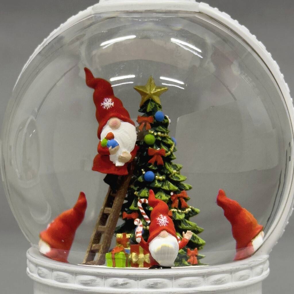 Konstsmide 4300-200 LED-Laterne Weihnachtsmann Warmweiß LED Weiß mit Wasser gefüllt, Timer