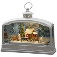 Konstsmide 4290-200 LED-Laterne Weihnachtsmann mit Tieren Warmweiß LED Weiß mit Wasser gefüllt, Timer Konstsmide 4290-200 LED-Laterne Weihnachtsmann mit Tieren Warmweiß LED Weiß mit Wasser gefüllt, Timer