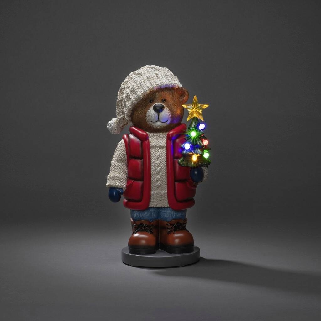 Konstsmide 4247-000 LED-Szenerie Bären Mehrfarbig LED Bunt Timer, mit Schalter