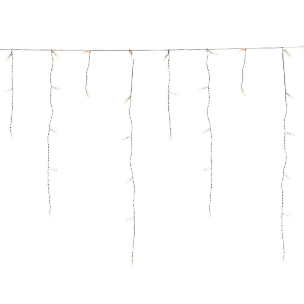 Konstsmide LED-Vorhang Außen 7 V 200 LED Bernstein Leuchtfarbe einstellbar, Timer, dimmbar, mit Däm