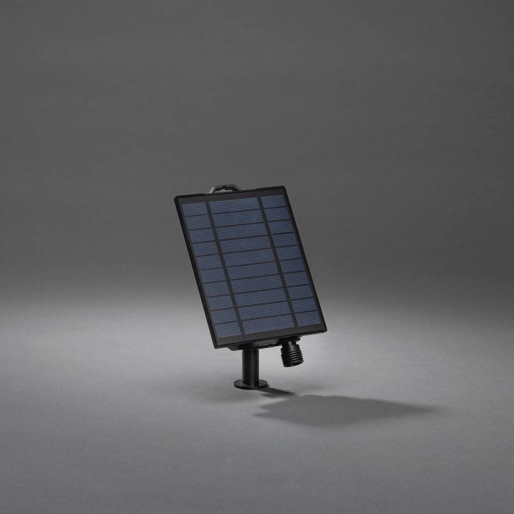 Konstsmide 3776-000 Solar-Batteriebox Schwarz Leuchtfarbe einstellbar, mit Dämmerungssensor, mit Schalter
