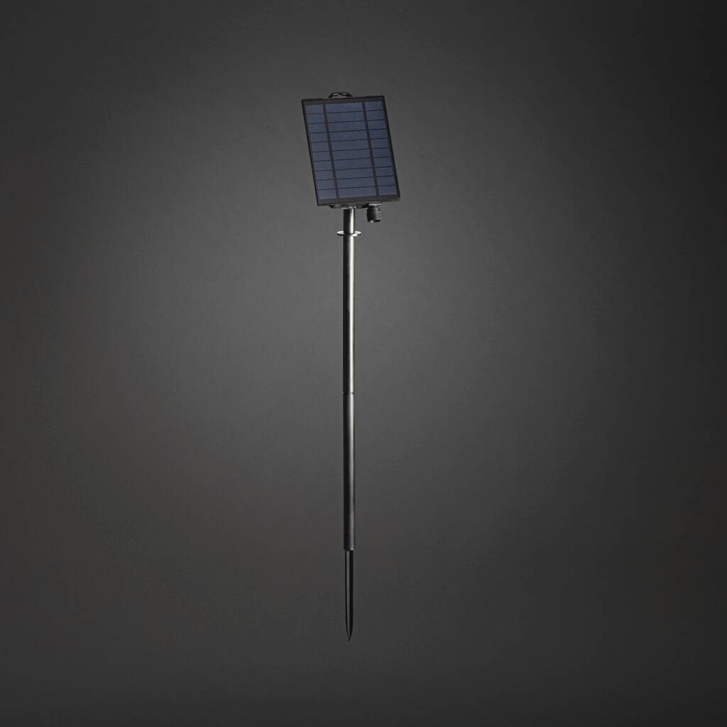 Konstsmide 3776-000 Solar-Batteriebox Schwarz Leuchtfarbe einstellbar, mit Dämmerungssensor, mit Schalter