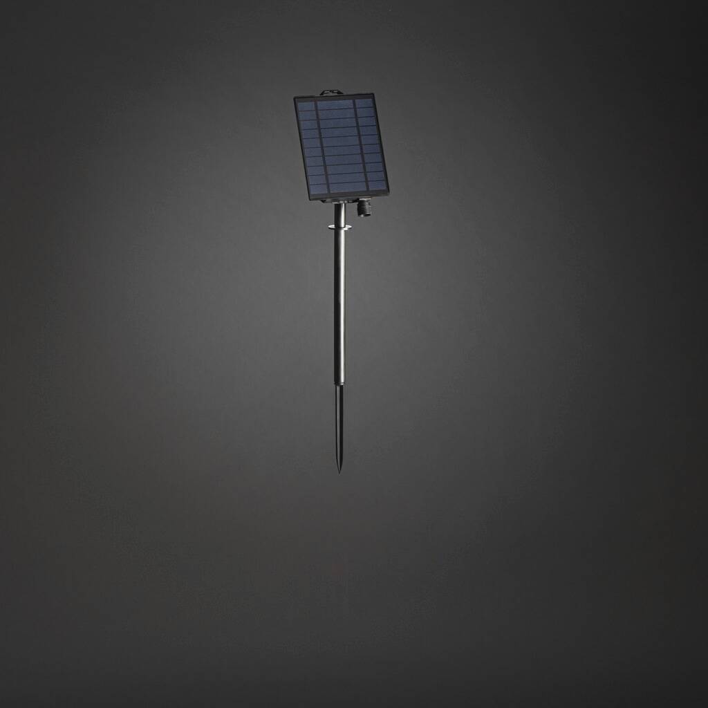 Konstsmide 3776-000 Solar-Batteriebox Schwarz Leuchtfarbe einstellbar, mit Dämmerungssensor, mit Schalter