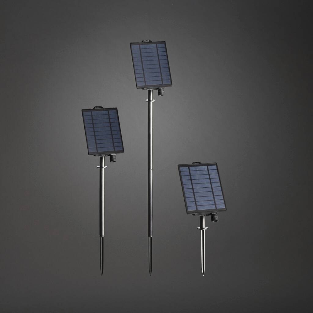 Konstsmide 3776-000 Solar-Batteriebox Schwarz Leuchtfarbe einstellbar, mit Dämmerungssensor, mit Schalter