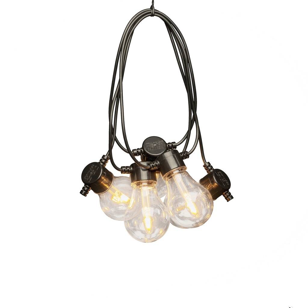 Konstsmide 2341-800SP Solar-Lichterkette Außen akkubetrieben Anzahl Leuchtmittel 10 LED Bernstein Beleuchtete Länge: 4.5m