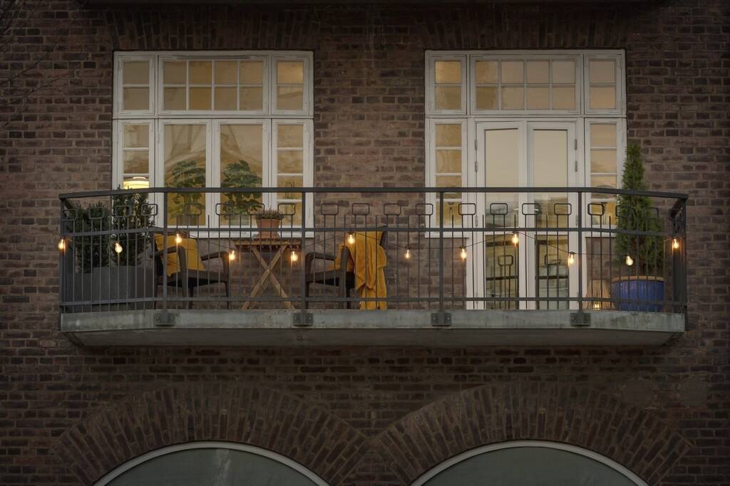 Konstsmide 2341-800SP Solar-Lichterkette Außen akkubetrieben Anzahl Leuchtmittel 10 LED Bernstein Beleuchtete Länge: 4.5m