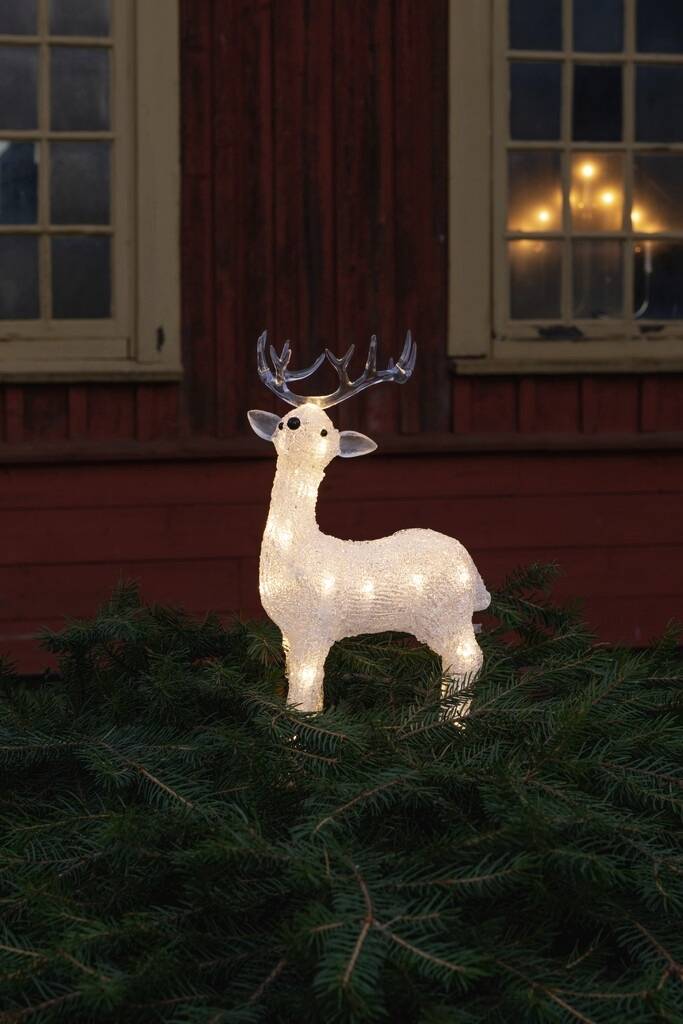 Konstsmide 6224-103 Acryl-Figur Rentier Warmweiß LED Warmweiß