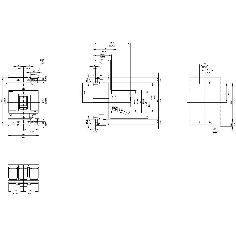 Siemens 3VA5560-7EC36-0AA0 Leistungsschalter 1 St.