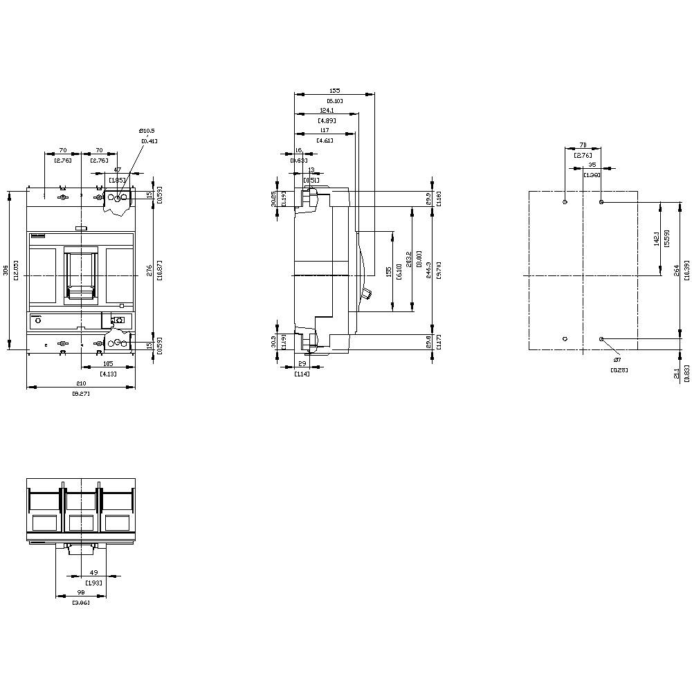 Siemens 3VA5570-7EC32-1AA0 Leistungsschalter 1 St.
