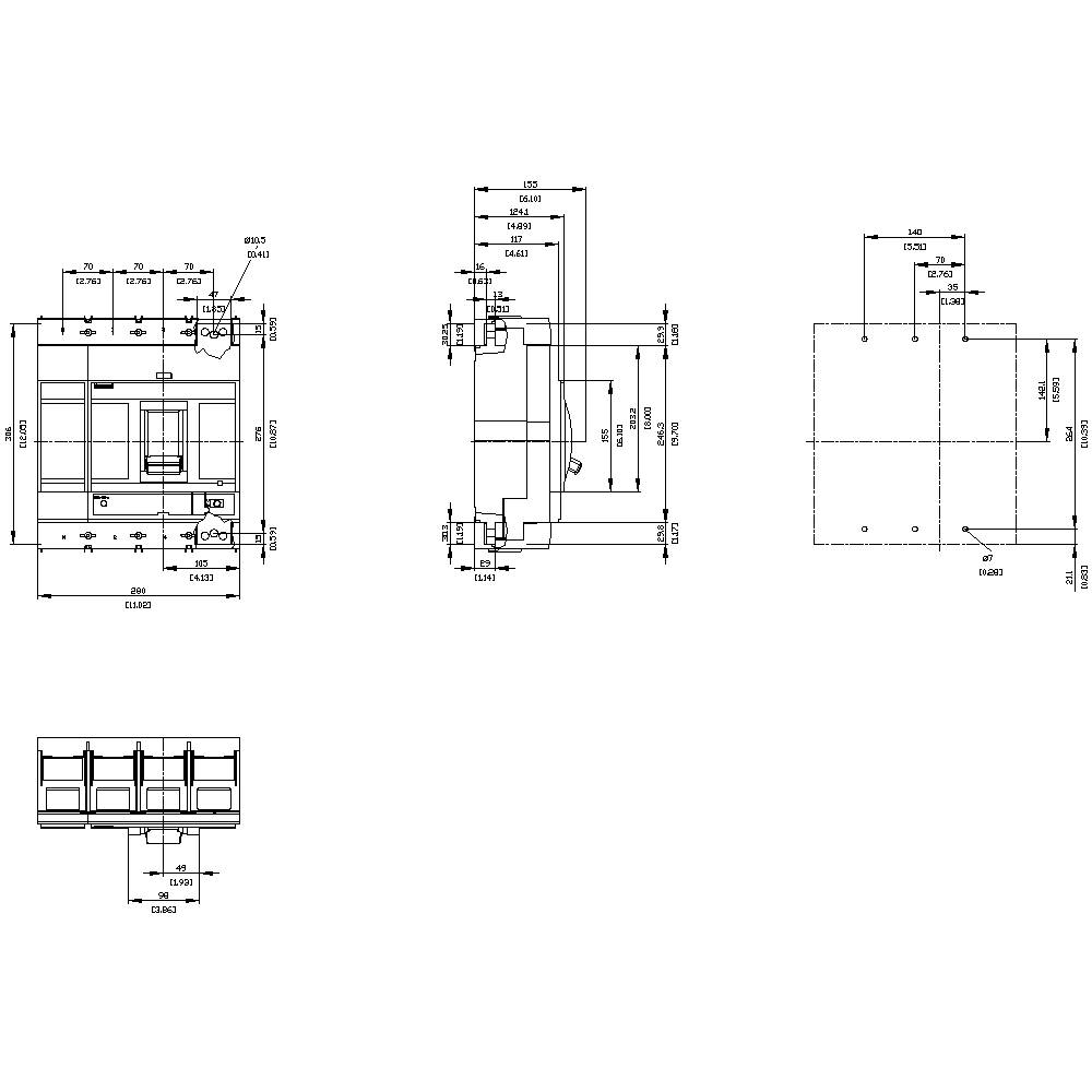 Siemens 3VA5580-6GC42-0AA0 Leistungsschalter 1St.