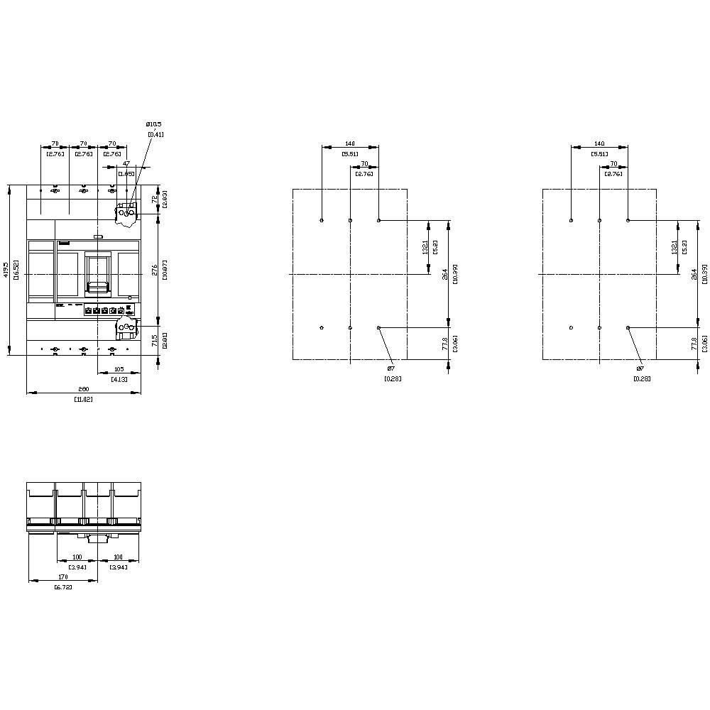 Siemens 3VA6610-7HN46-0AA0 Leistungsschalter 1 St.