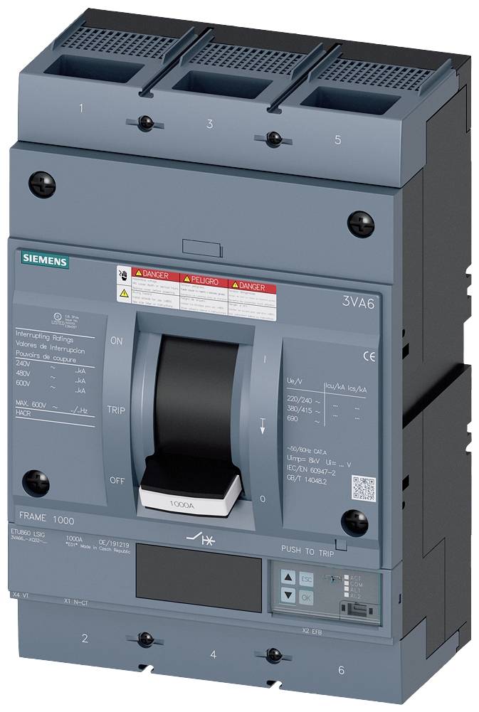 Siemens 3VA6610-7KQ32-0AA0 Leistungsschalter 1St.