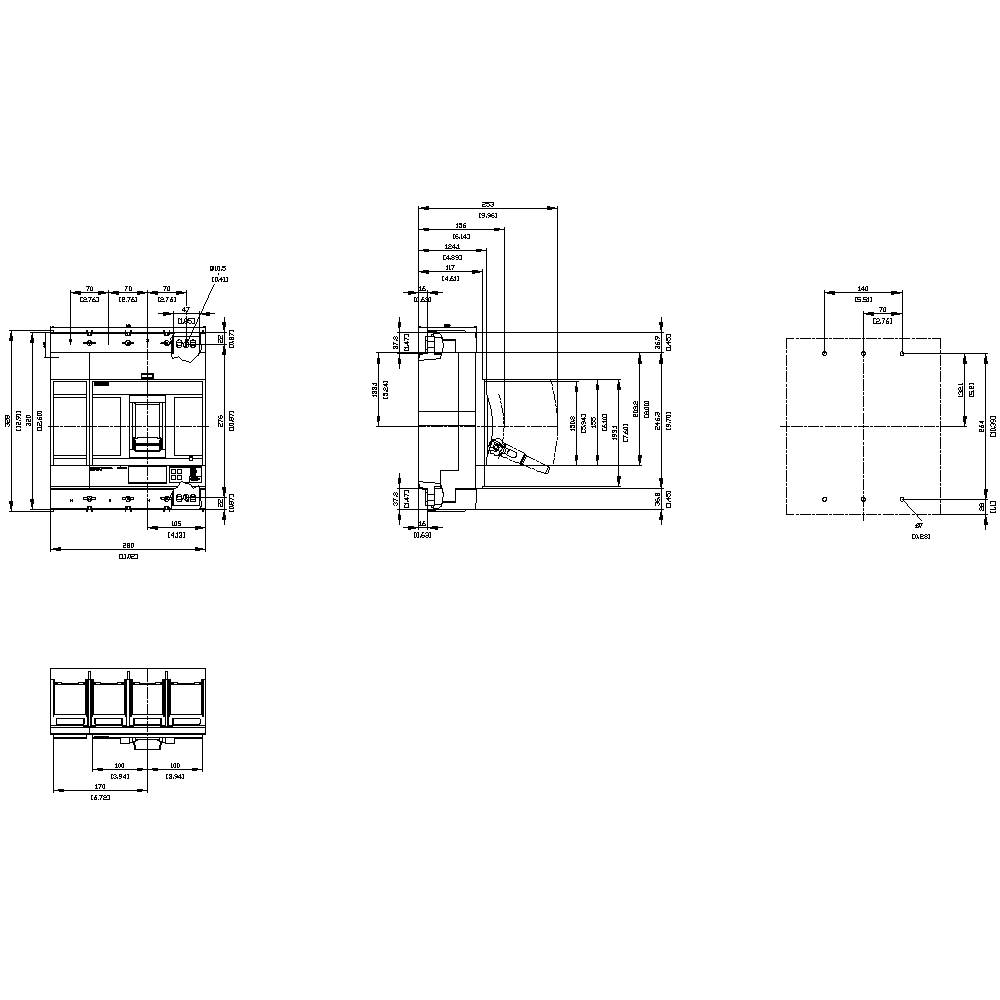Siemens 3VA6560-5KT46-0AA0 Leistungsschalter 1 St.