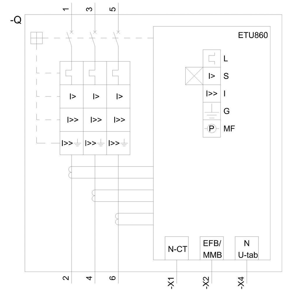 Siemens 3VA6560-6KQ36-0AA0 Leistungsschalter 1 St.