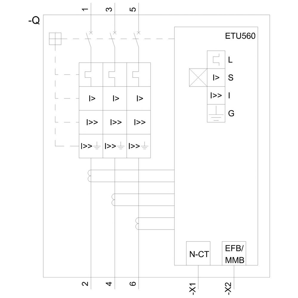 Siemens 3VA6560-7JQ36-0AA0 Leistungsschalter 1 St.
