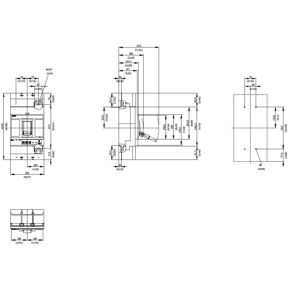 Siemens 3VA6580-5HL36-2AA0 Leistungsschalter 1 St.